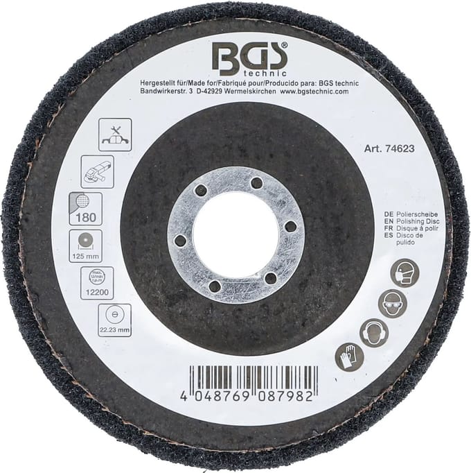 BGS Polijstschijf - siliciumcarbide - Ø 125 mm - korrel 180