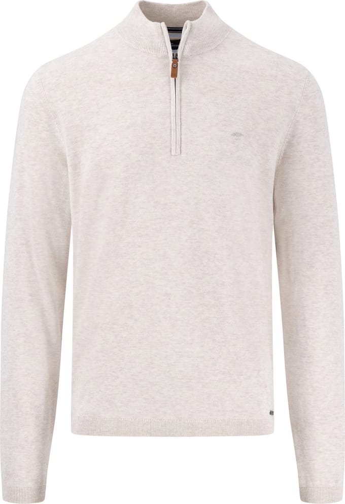 Fynch-Hatton - Half zip trui - Heren - XXL - Gebroken wit - Katoen - 1502-316