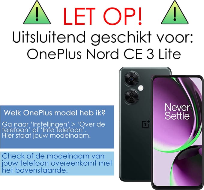 Screenprotector - Geschikt voor OnePlus Nord CE 3 Lite - Full Cover - Beschermglas - Gehard Glas - Tempered Glass - Screen Protector