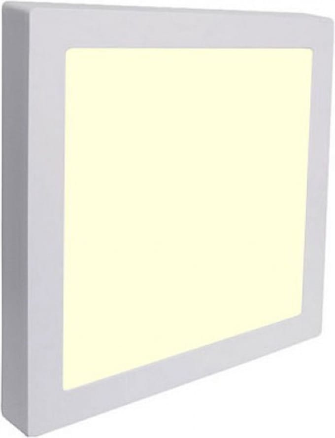 LED Downlight Pro - Aigi - Opbouw Vierkant 18W - Warm Wit 3000K - Mat Wit - 227mm