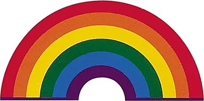 Yogi & Yogini - Raamsticker - Kleine Regenboog