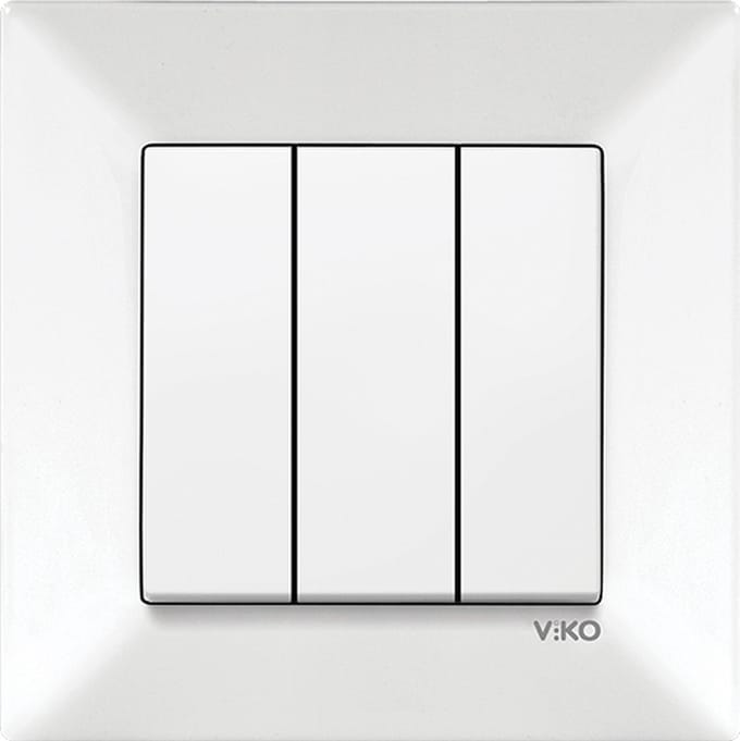Panasonic Viko-Serieschakelaar 3 line-Wit-Compleet