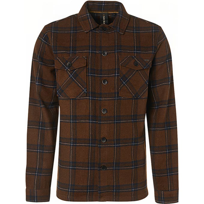 No Excess Overshirt Button Closure Check With Wool Camel Größe: XXL | Casual hemden Outlet | Herren | Braun