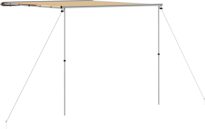 vidaXL - Luifel - voor - camper - en - caravan - 2,4x3x2,15 - m - beige