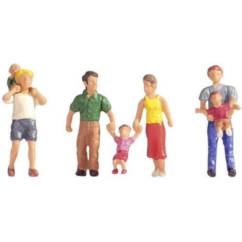 NOCH 15592 H0 Ouders en kinderen figuren Geverfd, Staand