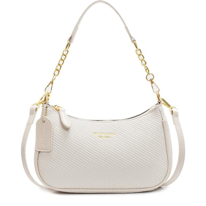 Mode Kleine Vierkante Tas Nieuwe Schoudertas Schuin Draagtas beige