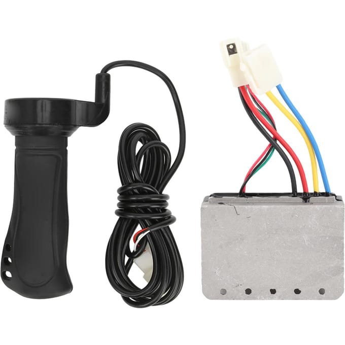 12V 250W 3-draads Borstelcontroller Verlengde Kabel Handgreep Set Elektrische Fiets Stuur gray
