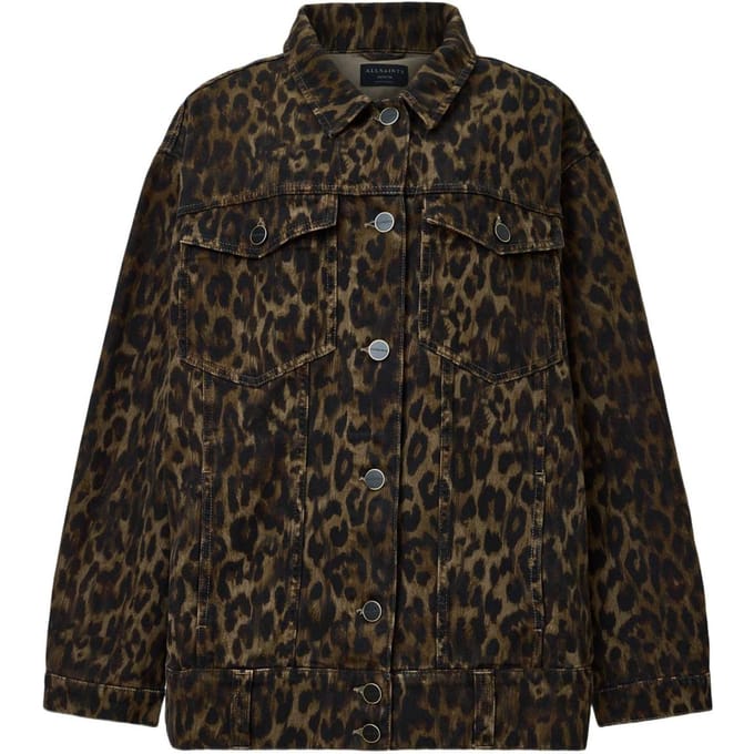 AllSaints Willow Denim Jacket Leppo Brown Größe: XS | Jeansjacken Outlet | Damen | Blau