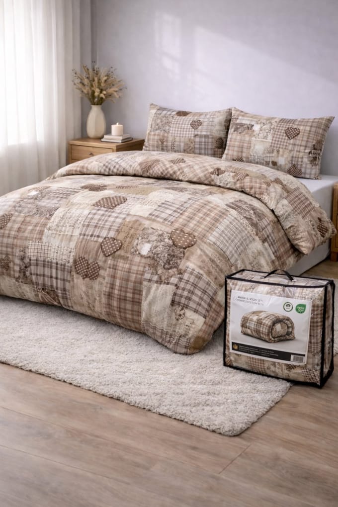 Lazy dekbed Beige-Taupe 200x200