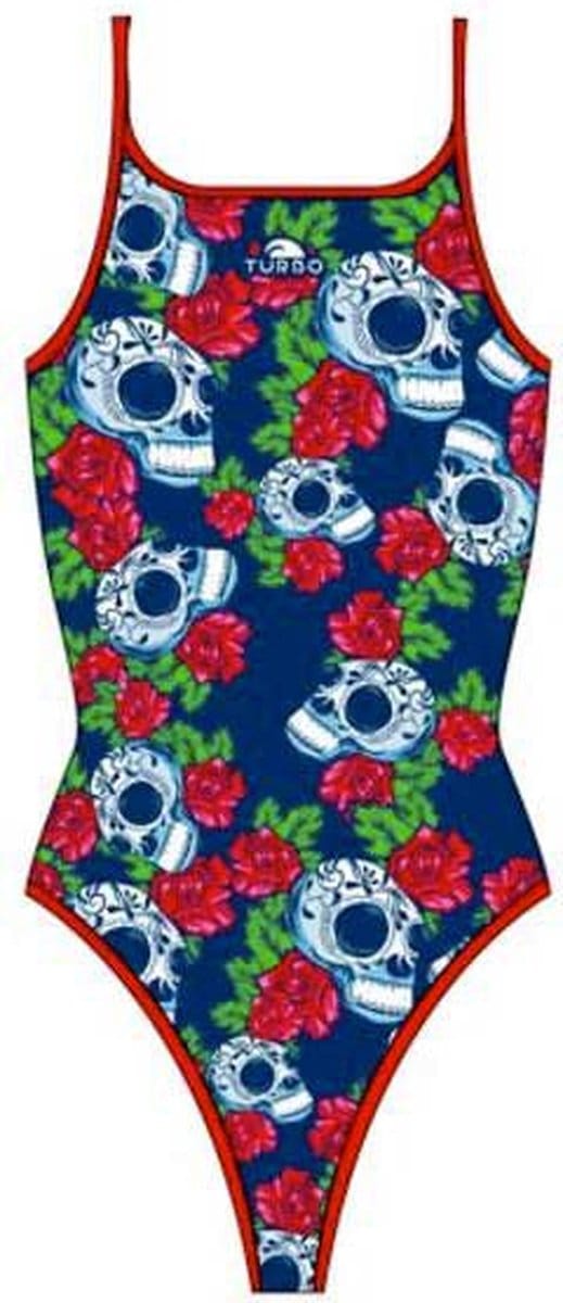 Turbo Roses&skulls Zwemkleding Blauw M Vrouw