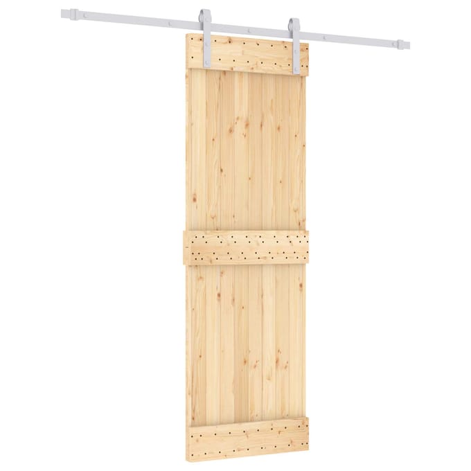 vidaXL - Schuifdeur - 70 - x - 210 - cm - Massief - Pine - Hout - (Onbehandeld)