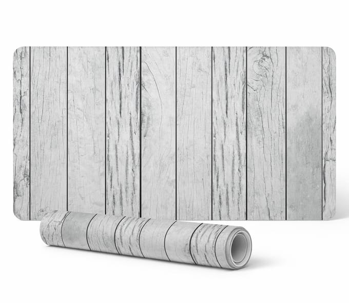 Beschermende bureauonderlegger met afbeeldingen, houten panelen, verticaal, 90x45 cm