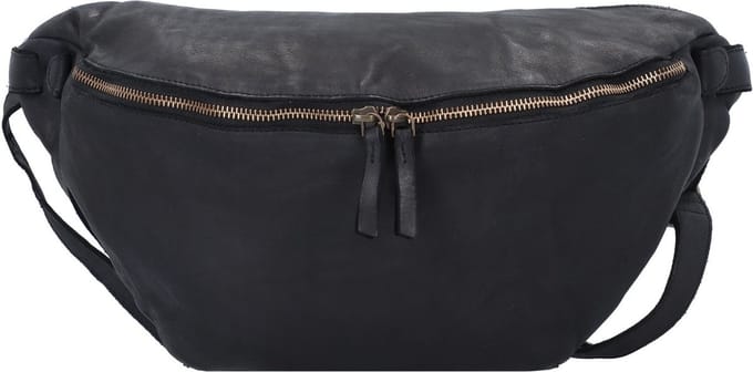 HAROLD'S Leren Schoudertas Submarine Hipbag Black Zwart