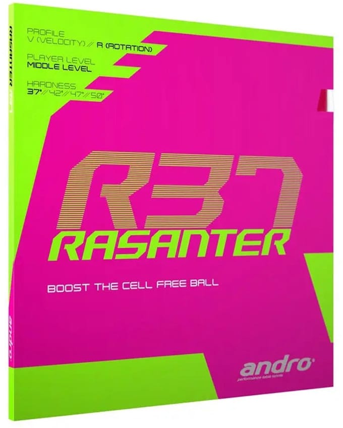 Andro - Rasanter R37 - Rood - Max - Tafeltennis Rubbers