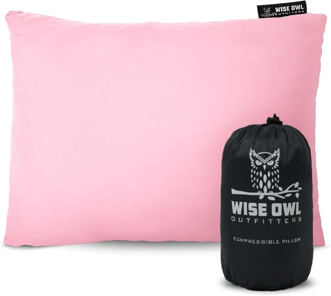 Comfortabel Rose Kampeerkussen Medium - Compact en Lichtgewicht