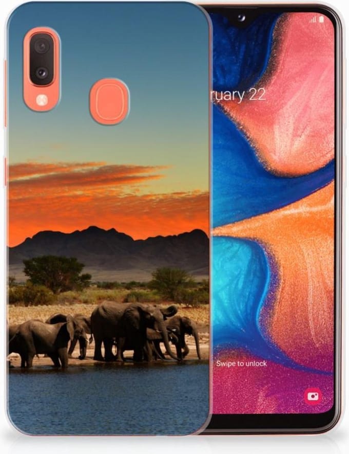 Samsung Galaxy A20e TPU Hoesje Olifanten