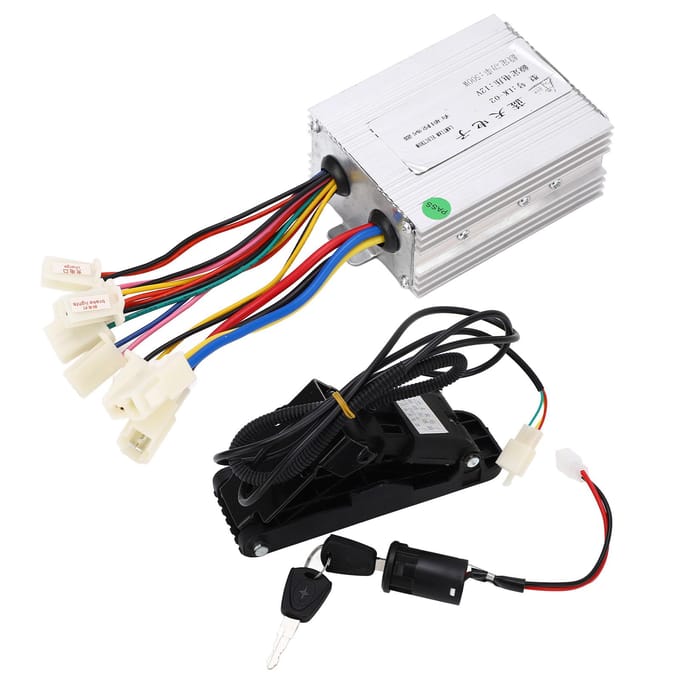 Elektrische Fietsen Ombouwset 12V 500W Geborstelde Motor Controller met Voetgaspedaal voor black