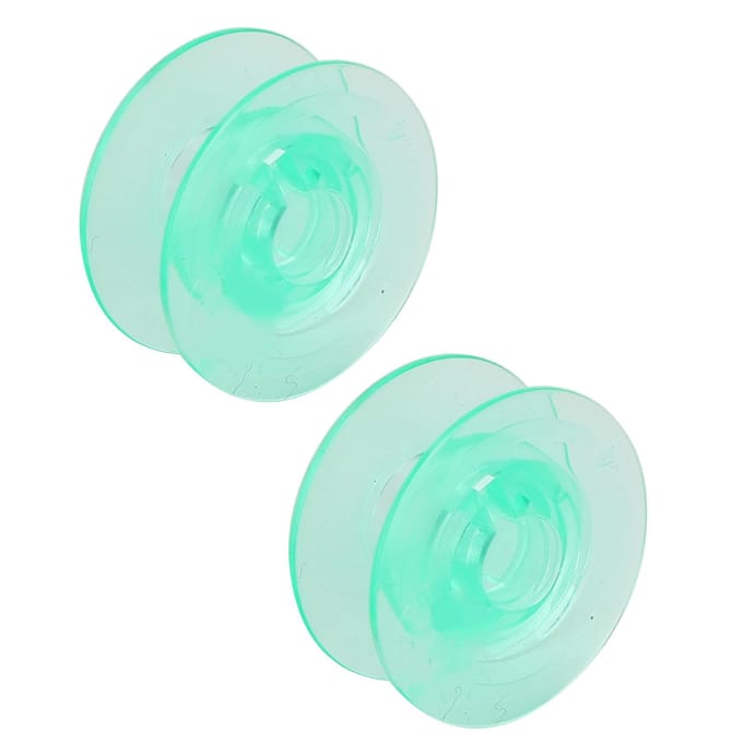 2 Pièces Bobine Plastique Transparent Bobine de Fil à Coudre Remplacement Accessoires Machine à Coudre white