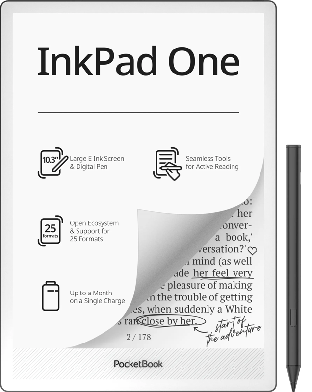 PocketBook InkPad One - eBook reader - 32 GB - 10.3"