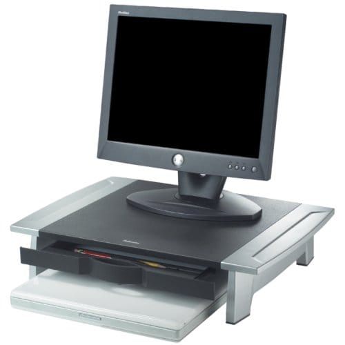 Werkstation fellowes office suites riser klein Zwart/grijs