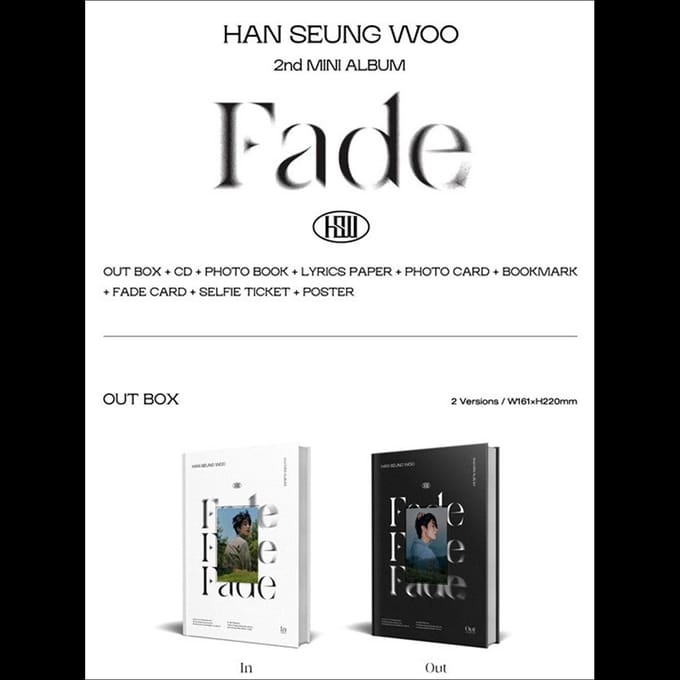 HAN SEUNG WOO(VICTON) Fade 2e Mini-album Random,No poster gray