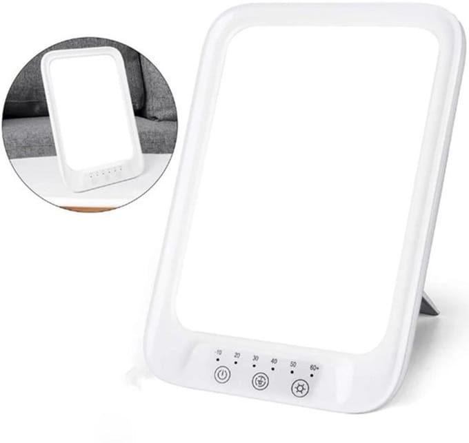 LED-lichttherapielamp, TL-lamp, met timer, 3 kleurtemperaturen, 10 helderheidsniveaus, touchscreen, USB-interface.
