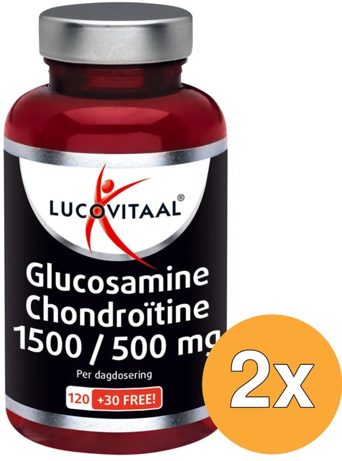 2x Lucovitaal Glucosamine Chondroïtine (150 tabletten)