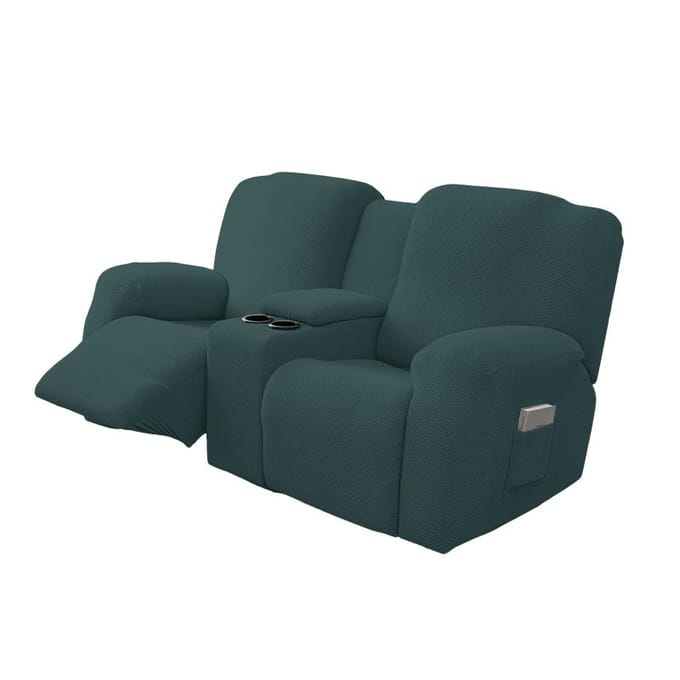 8 pièces/ensemble imperméable Housse de canapé inclinable 2 places Housse de canapé tout compris avec console centrale 2Seat Recliner cover