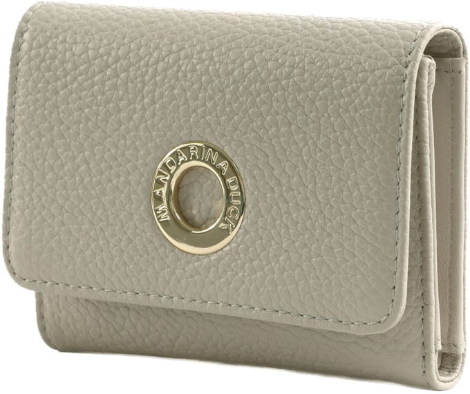 MANDARINA DUCK Leren portemonnee Mellow Leather Wallet Cocoon Lichtgrijs