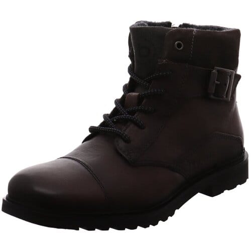 Bugatti leren heren veterboots donkerbruin - Maat 42