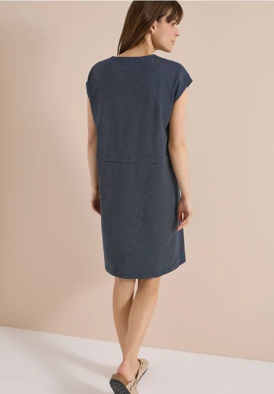 Gestreepte jersey jurk