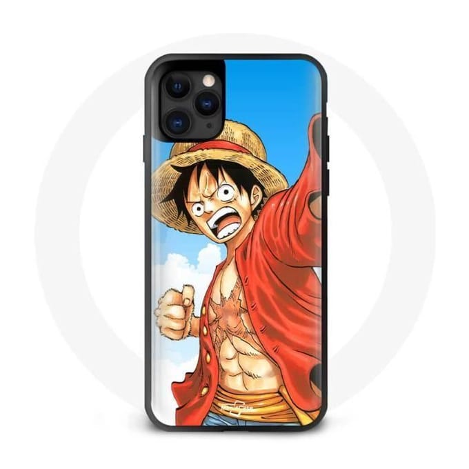 Coque - Maniacase - Iphone 12 Pro Max - One Piece Luffy Anime - Souple - Noir noir