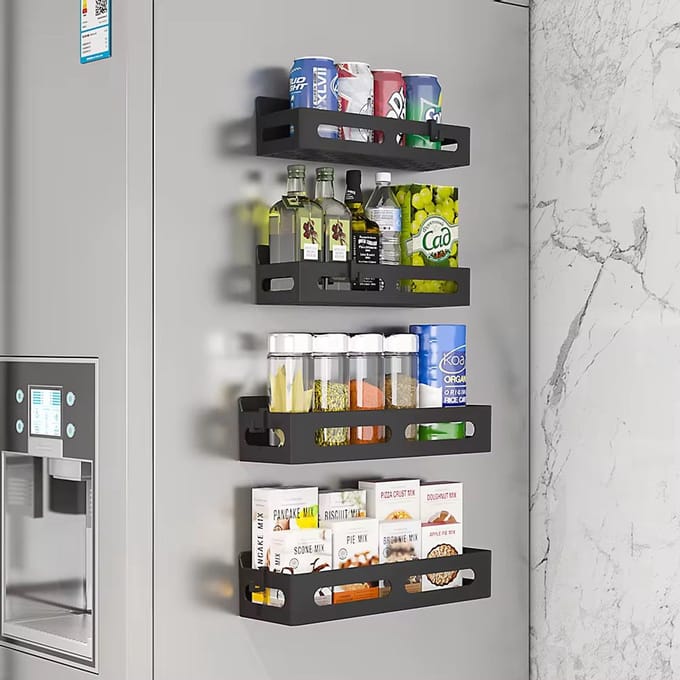 Lanphen™ Magnetic Spice Rack Organizer – Fridge & Kitchen Storage Shelf
