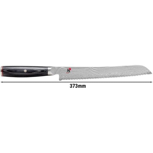 MIYABI 5000 FC-D - Broodmes - met gekartelde rand - Mes: 240mm zwart
