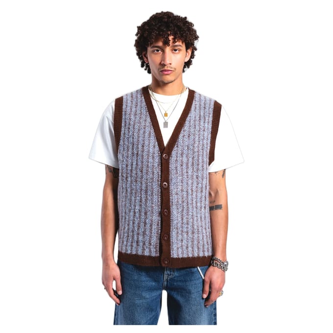 vest dr.denim bobby vest - zen blauw twijn