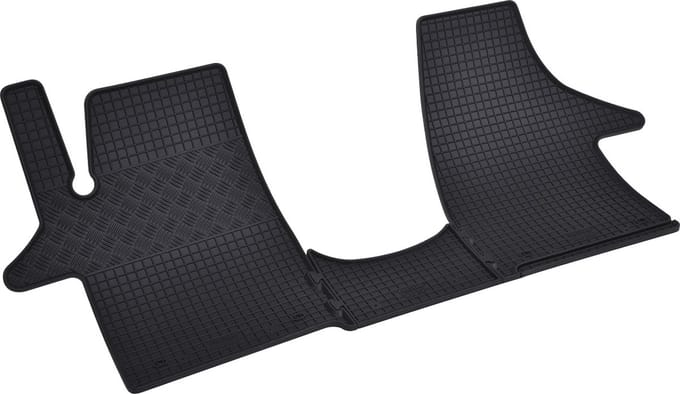 Automatten voor Volkswagen T5/T6 Transporter, Caravelle, Multivan (2003-2019), 3-zits - 2-delig - Rubber