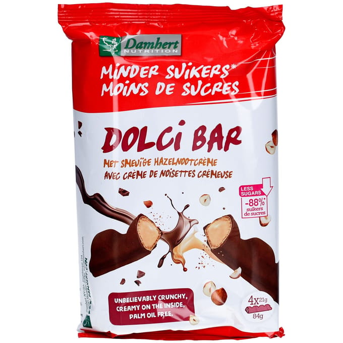 Damhert Dolci Bar Minder Suikers 84 gr