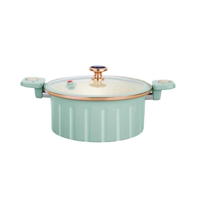Autocuiseur émaillé antiadhésif de 8L, cocotte-minute universelle à cuisson rapide pour la cuisine white