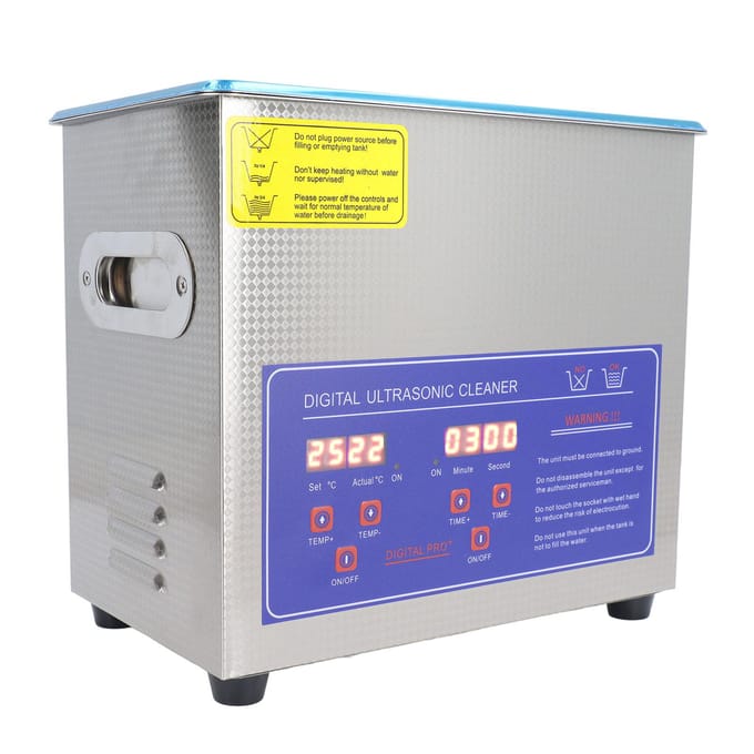 3L 120W Ultrasoonreiniger met Timer Instelbare Temperatuur 40KHz Digitale Reinigingsmachine 100W blue