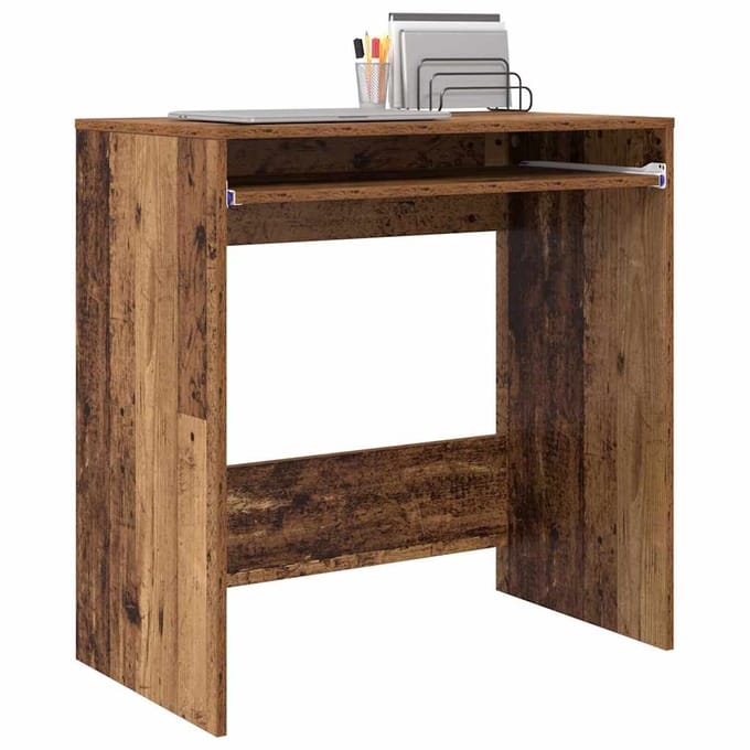 vidaXL - Bureau - Oud - Hout - Bewerkt - hout - 77.5 - x - 43 - x - 79 - cm