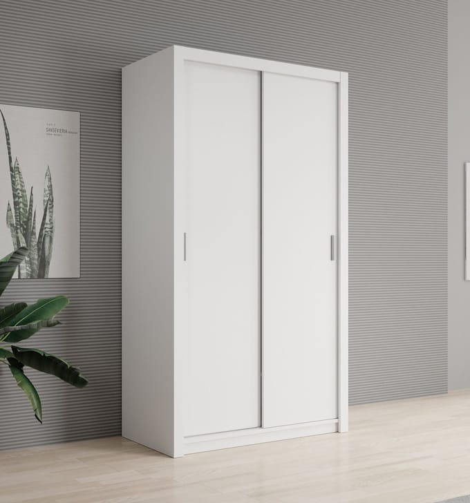 Meubella - Kledingkast Blake - Wit - 120 cm