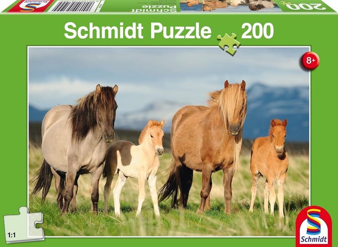 Paardenfamilie 200 Stukjes Puzzel vanaf 8 Jaar