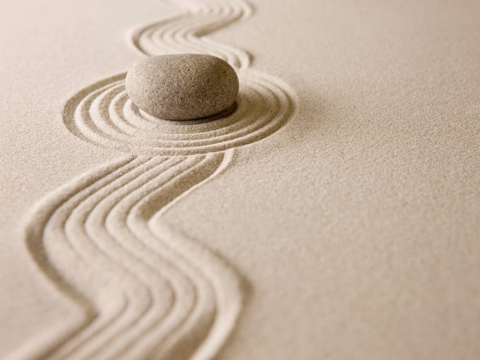 Fotobehang - Zen zand tuin.