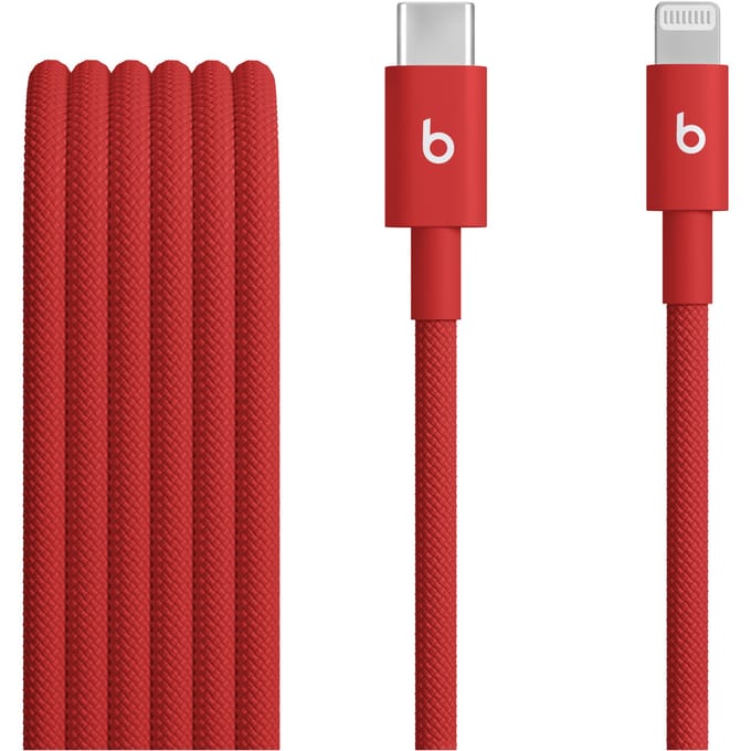 Beats Geweven USB-C naar geschikt voor Lightning kabel - 1,5 meter - Rapid Red