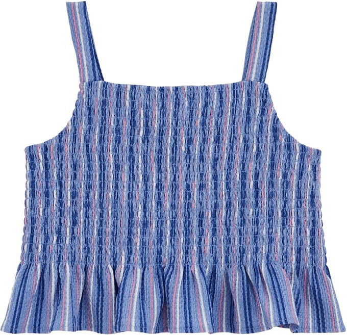 WE Fashion Meisjes gestreepte singlet met structuur