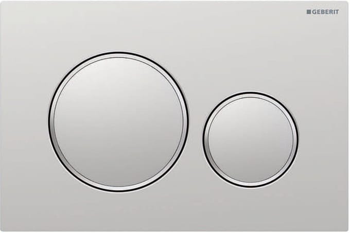 Geberit Sigma20 bedieningsplaat - 2-toets spoeling - rond - dualflush - mat chroom
