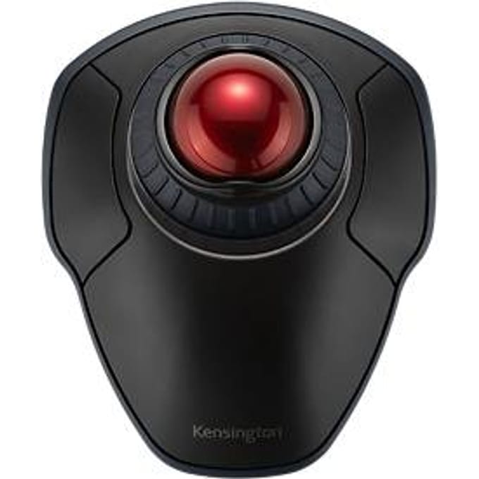 Draadloze trackball Kensington Orbit, met scrollring, voor links- en rechtshandigen, 2.4 GHz & Bluetooth, B 140 x D 155 x H 82 mm, zwart
