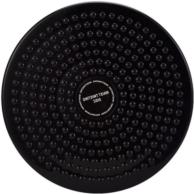 Twist Board - Taille Schijf - Balans Verbeteren - Groot Antislip Oppervlak - 24.5 cm Diameter - Zwart