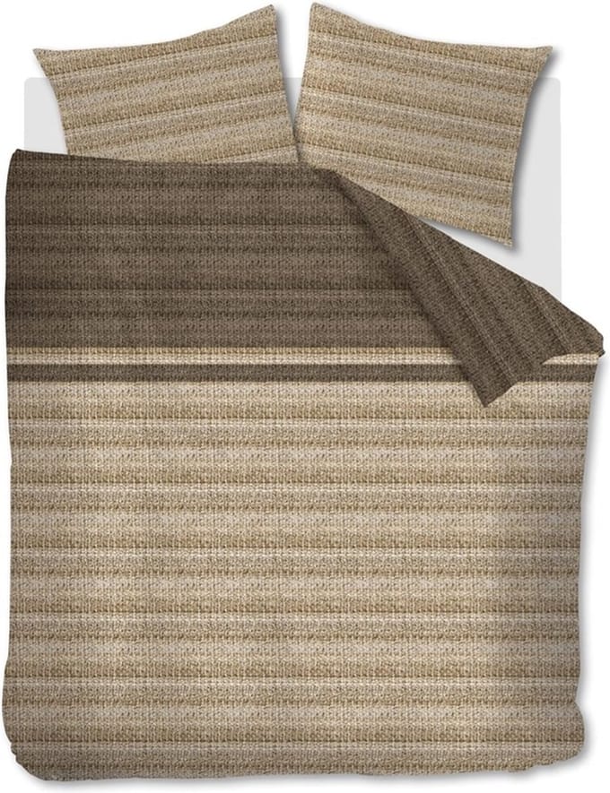 Beddinghouse Lorena dekbedovertrek - Eenpersoons - 140x200/220 cm - Donker zand