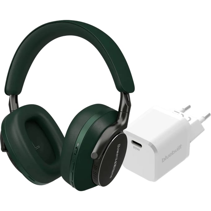 Bowers & Wilkins Px8 Groen + BlueBuilt Power Delivery Oplader met Usb C Poort 20W Wit